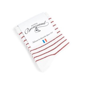 Chaussettes femmes rouge écru marin