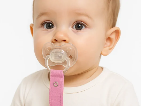 Attache-sucette Teddy en coton biologique