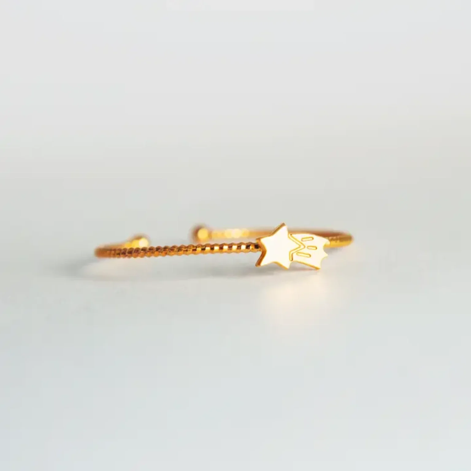 Bague enfant réglables doré à l’or fin étoile-1