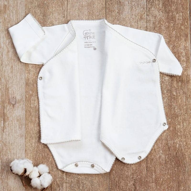 Body croisé bébé coton bio Made in France