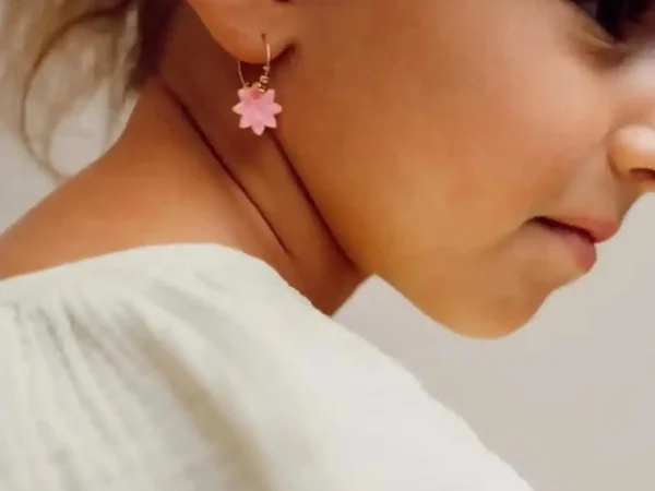 Boucles d’oreilles enfant « Les Dahlias »