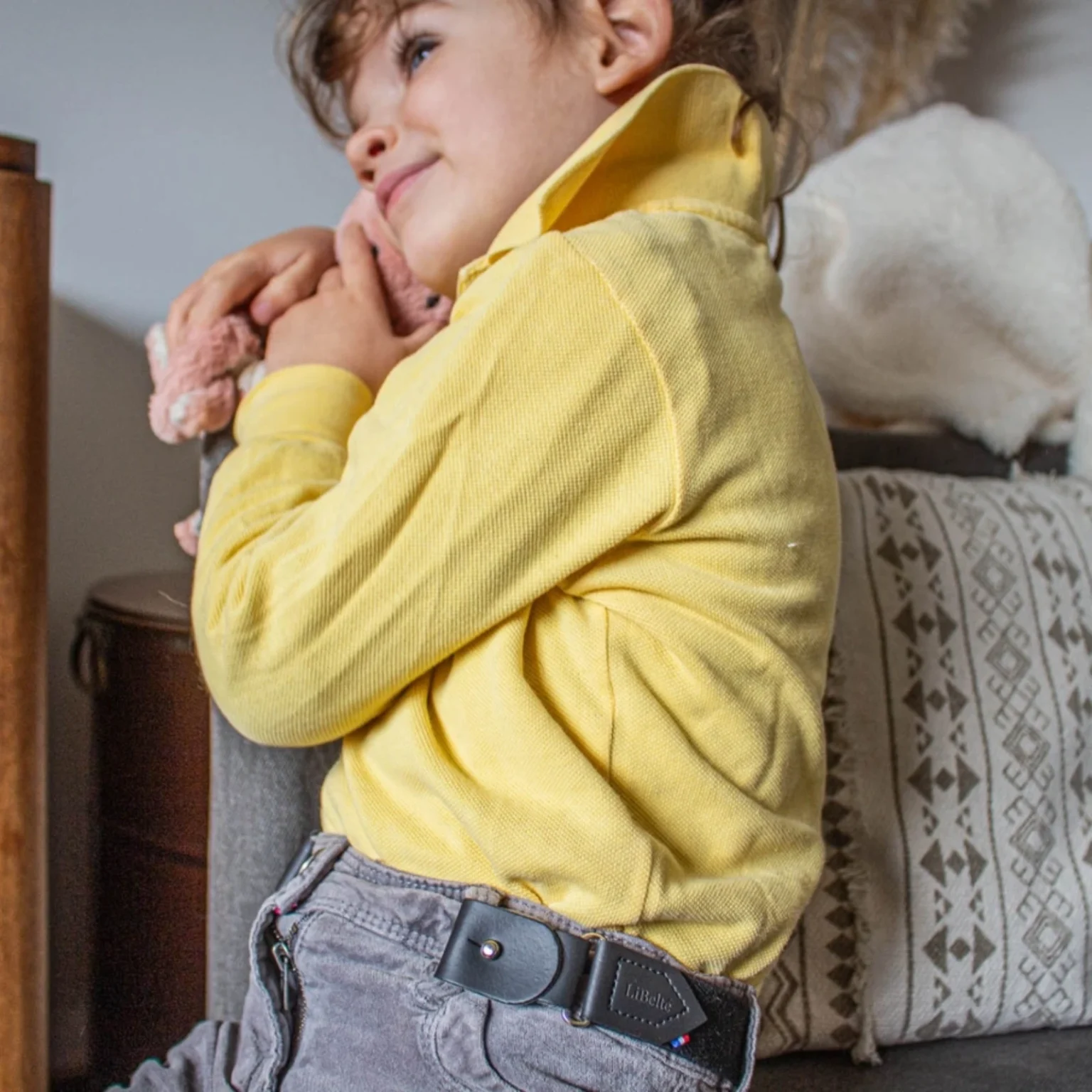 Ceinture enfant sans boucle noire