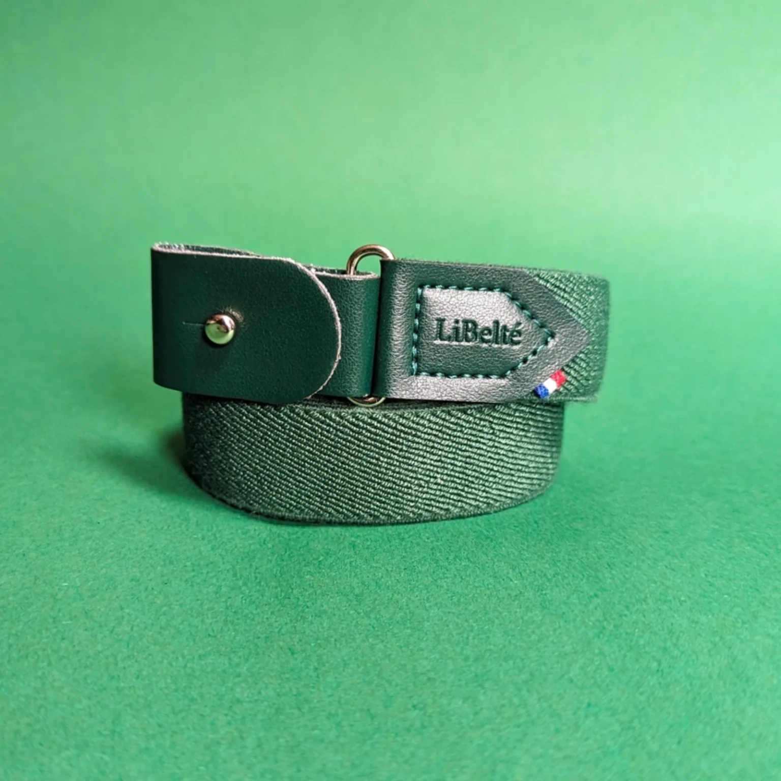 Ceinture enfant sans boucle verte