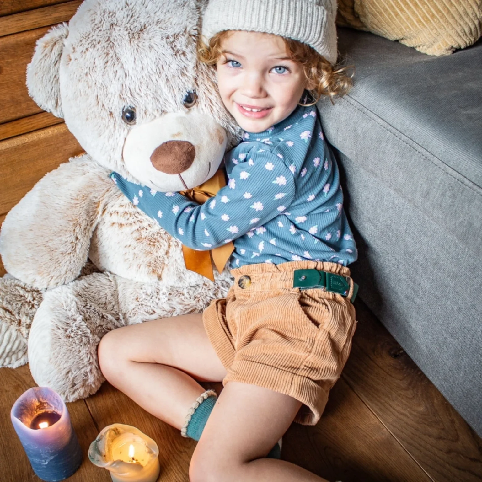 Ceinture enfant sans boucle verte portée