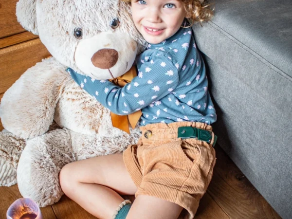 Ceinture enfant sans boucle verte portée