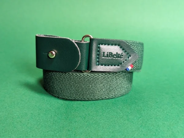 Ceinture enfant sans boucle verte portée