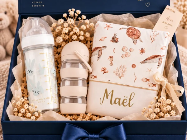 Coffret bébé Maël Marine Made in France