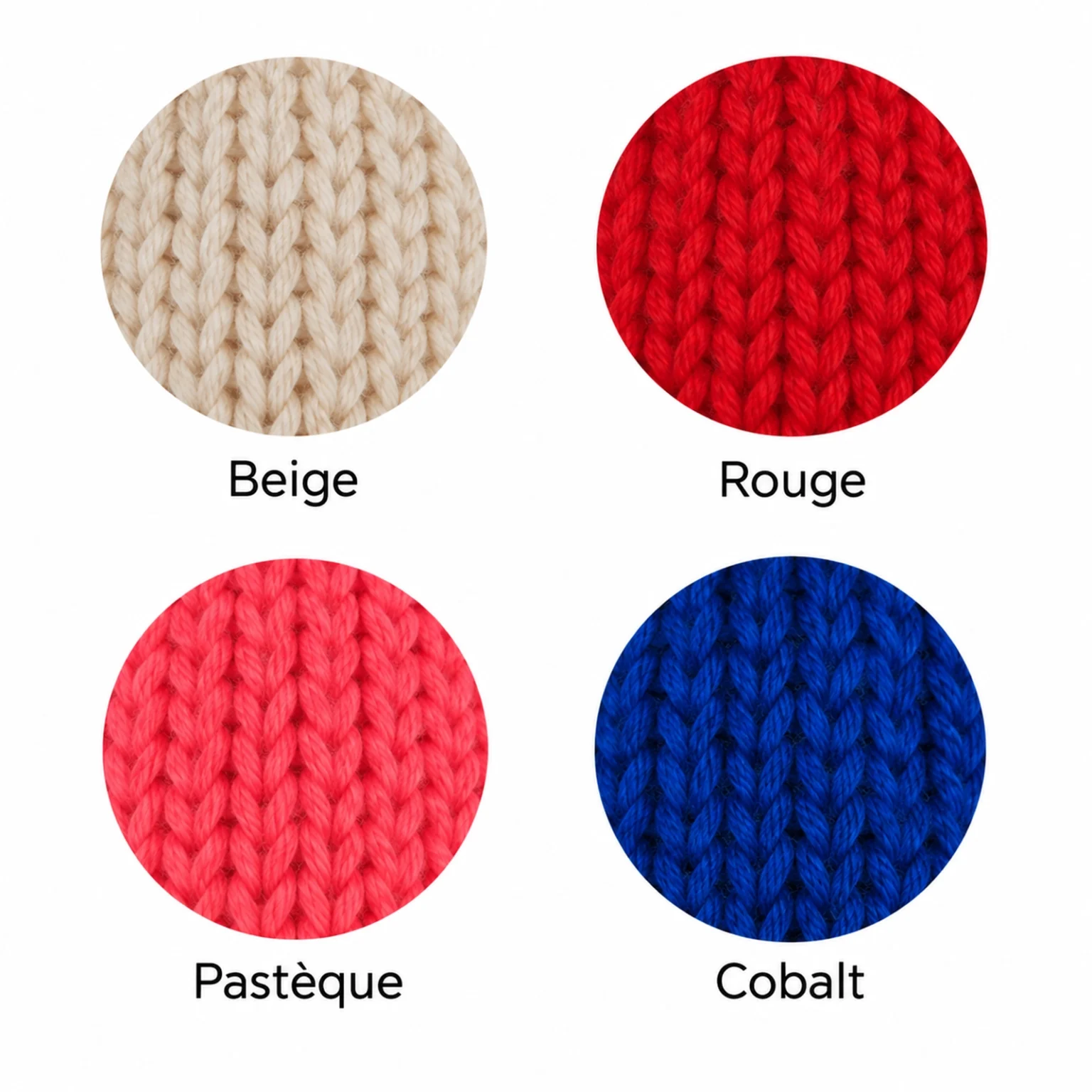 Palette de couleurs des bonnets enfant à revers PmP