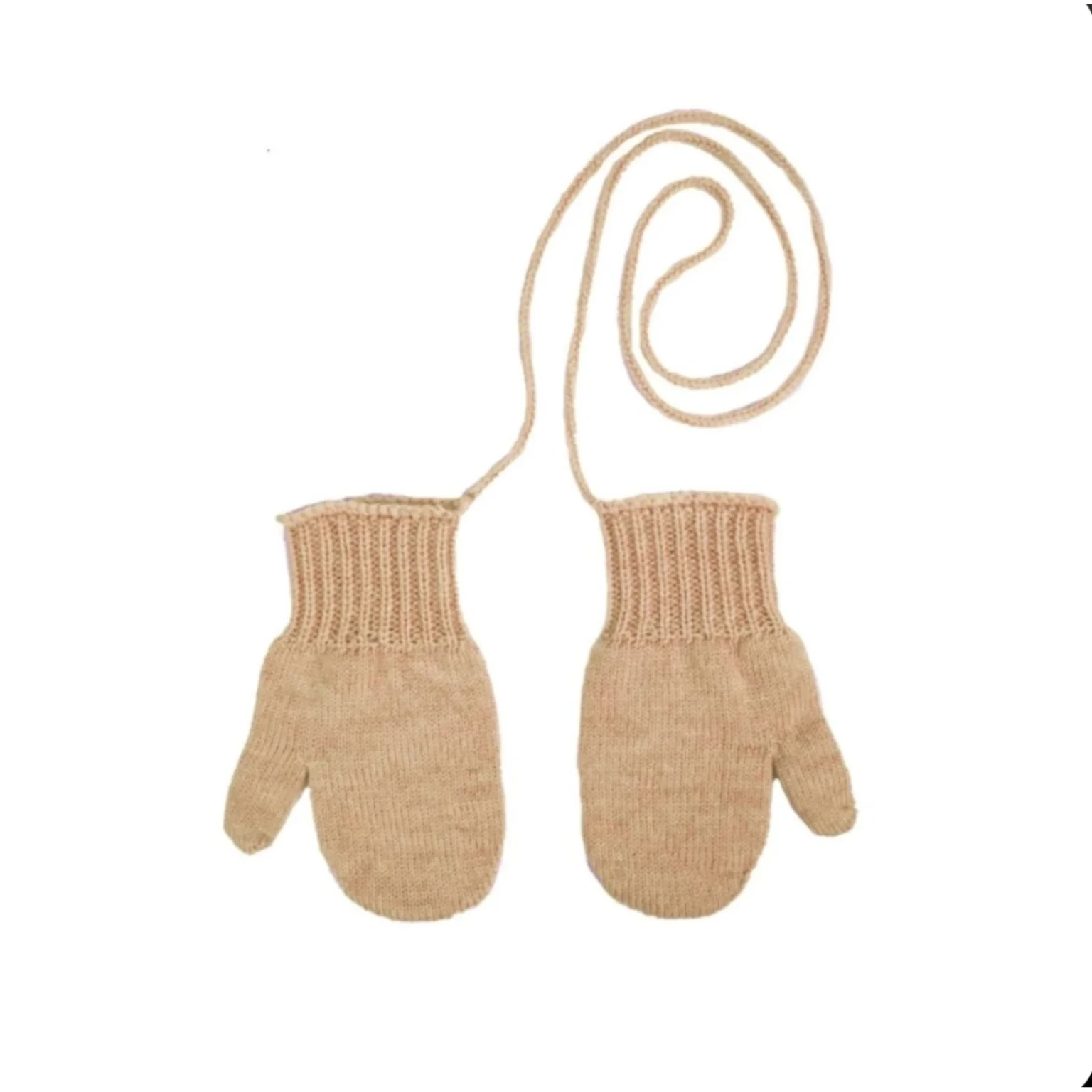 Moufles Perinne enfant 100 % laine mérinos camel