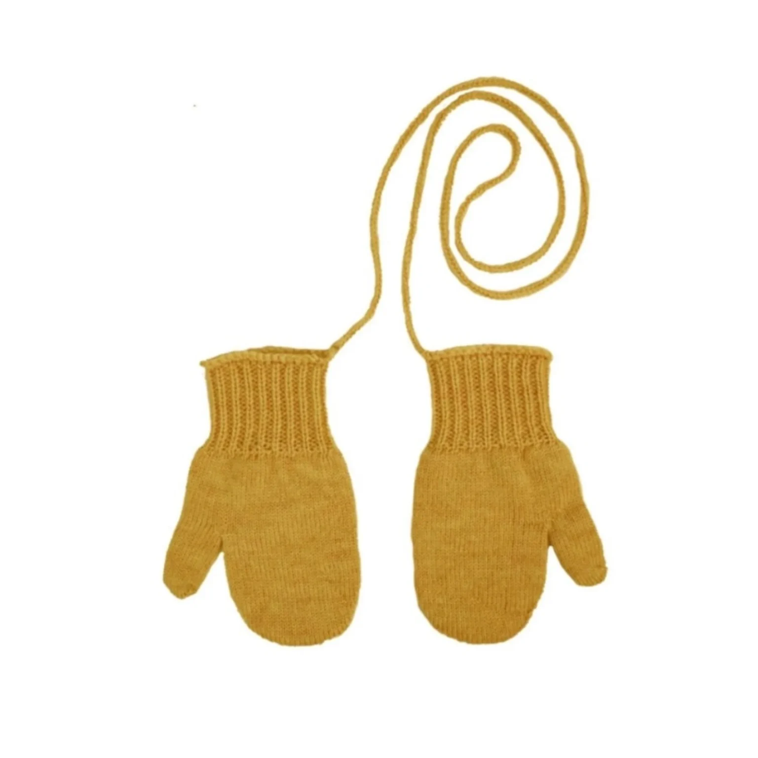 Moufles Perinne enfant 100 % laine mérinos citron