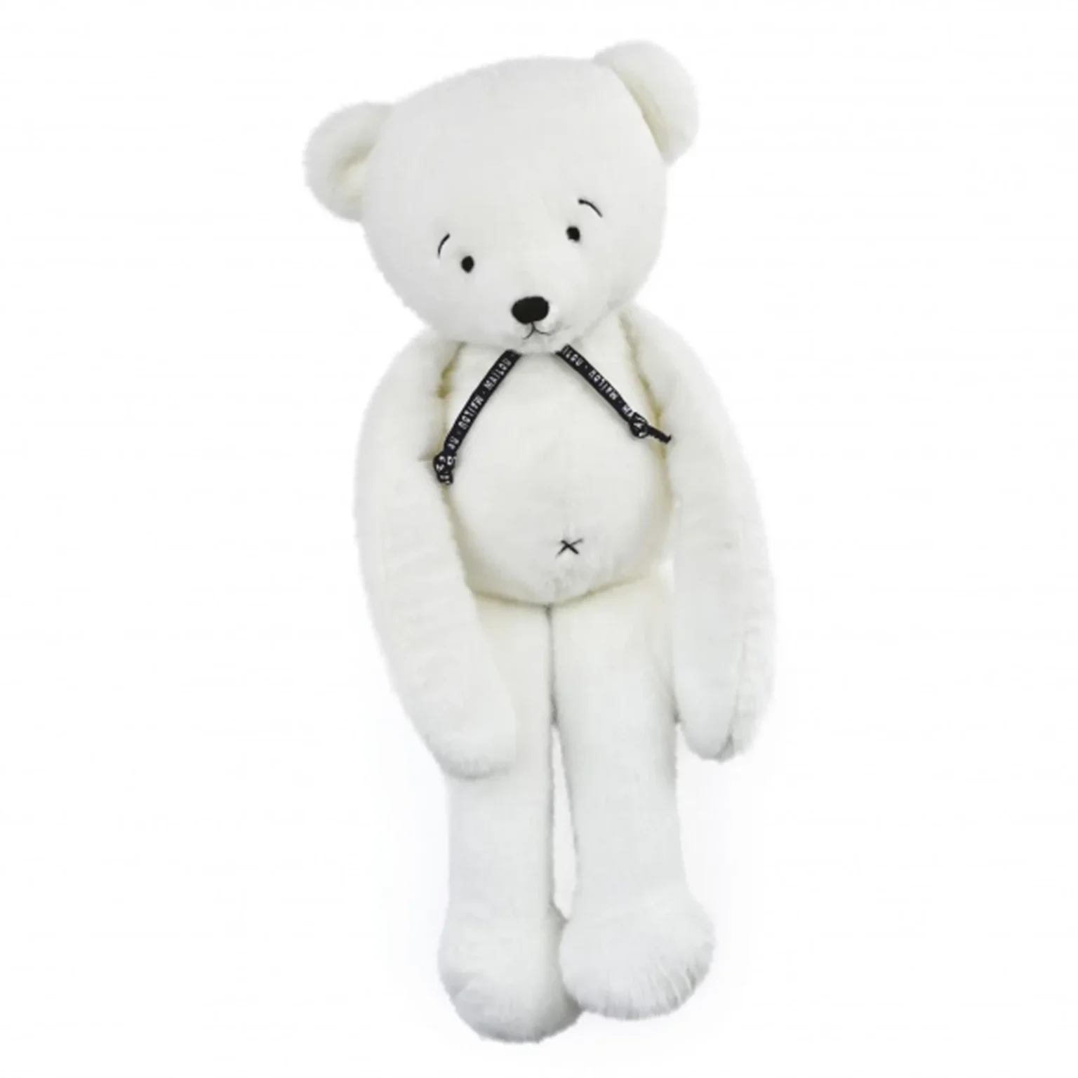 Ours peluche blanc breton