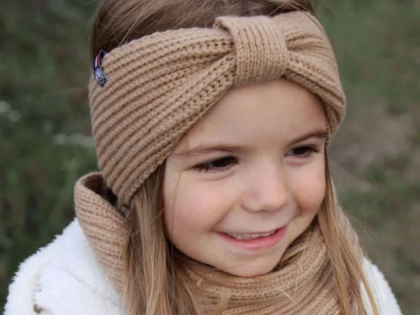 Bandeau Perinne en laine avec nœud