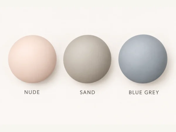 Palette de couleurs tétine choochoo PmP Nude, Sand, Blue Grey