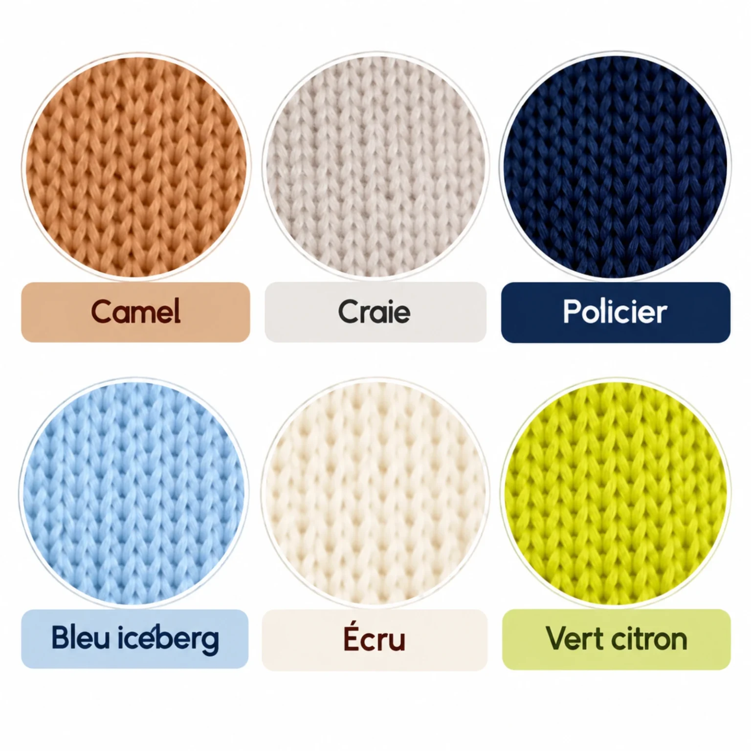 Palette de couleurs des gants tactiles PmP