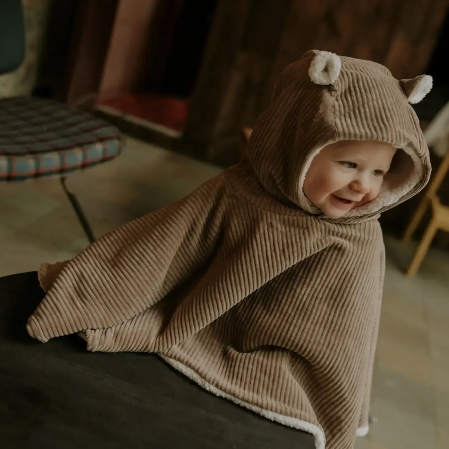 Poncho-taupe