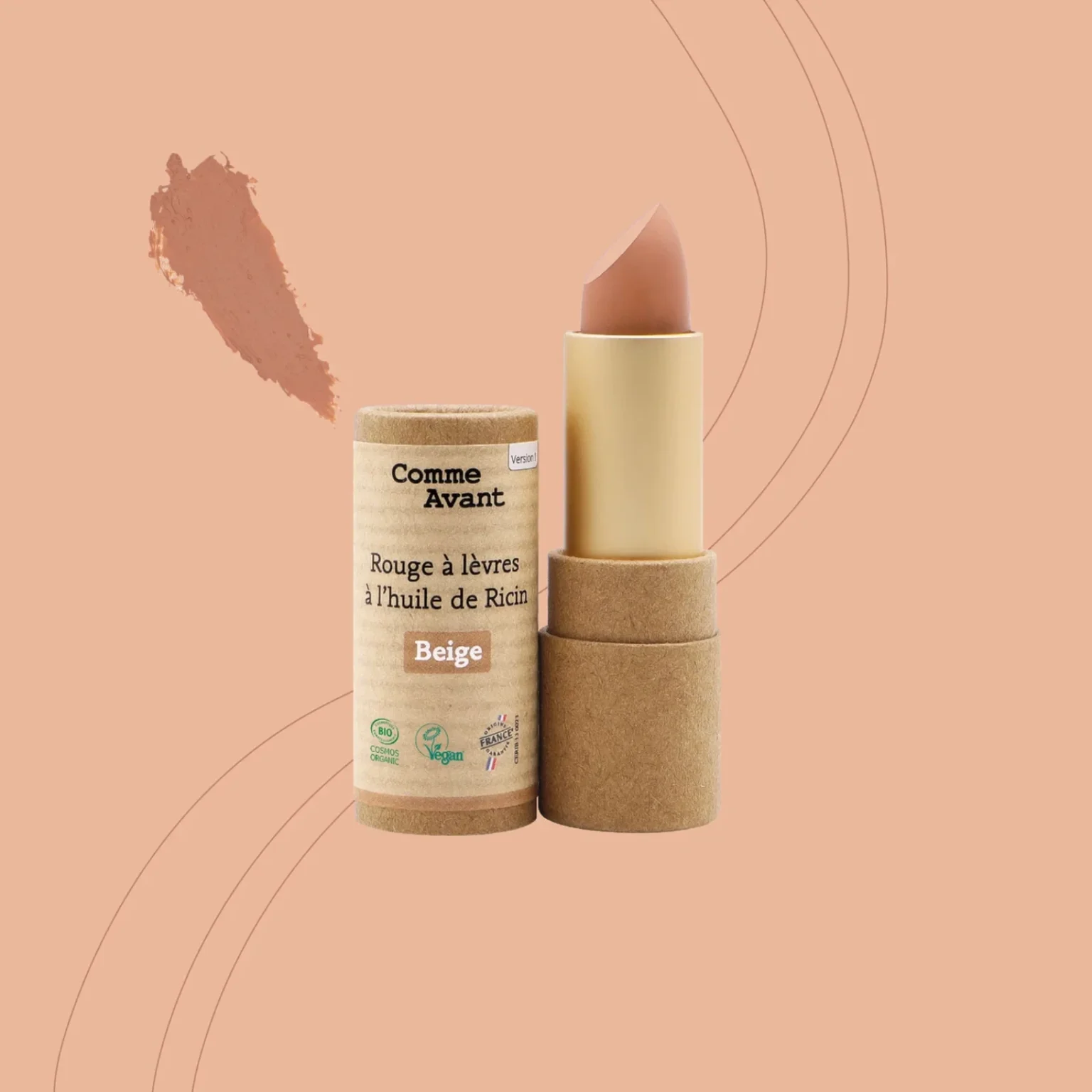 Rouge à lèvres à l'huile de ricin beige PmP Premium