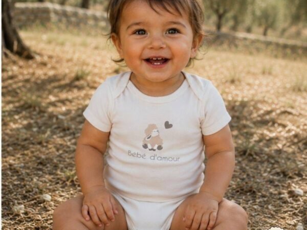 Body évolutif 100 % coton bio Bébé d’amour