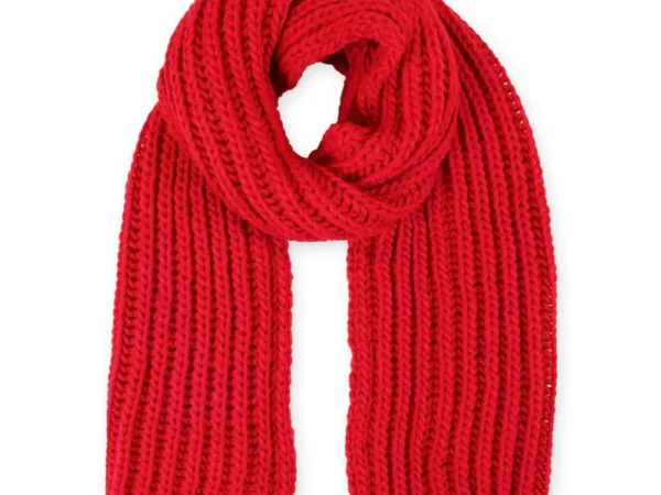 Colombe Écharpe rouge en laine Made in France