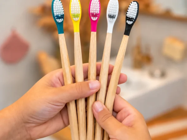 Pack 1 an — Brosse à dents en bois rechargeable